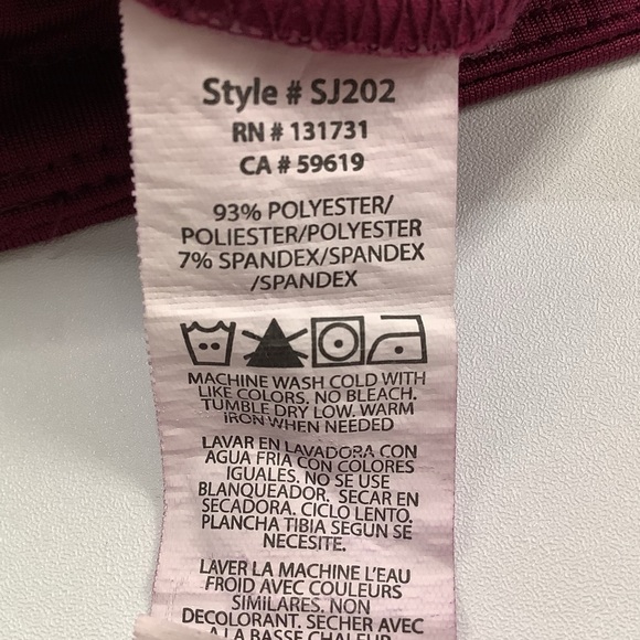 Scrub Joy Women Maroon Scrub Pants SM - Picture 8 of 8